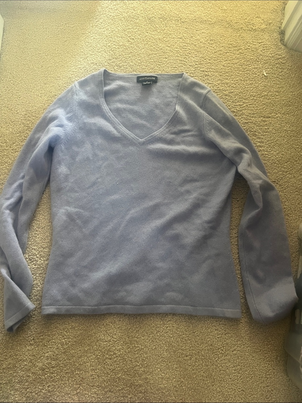Ann Taylor Lavender V-Neck Sweater